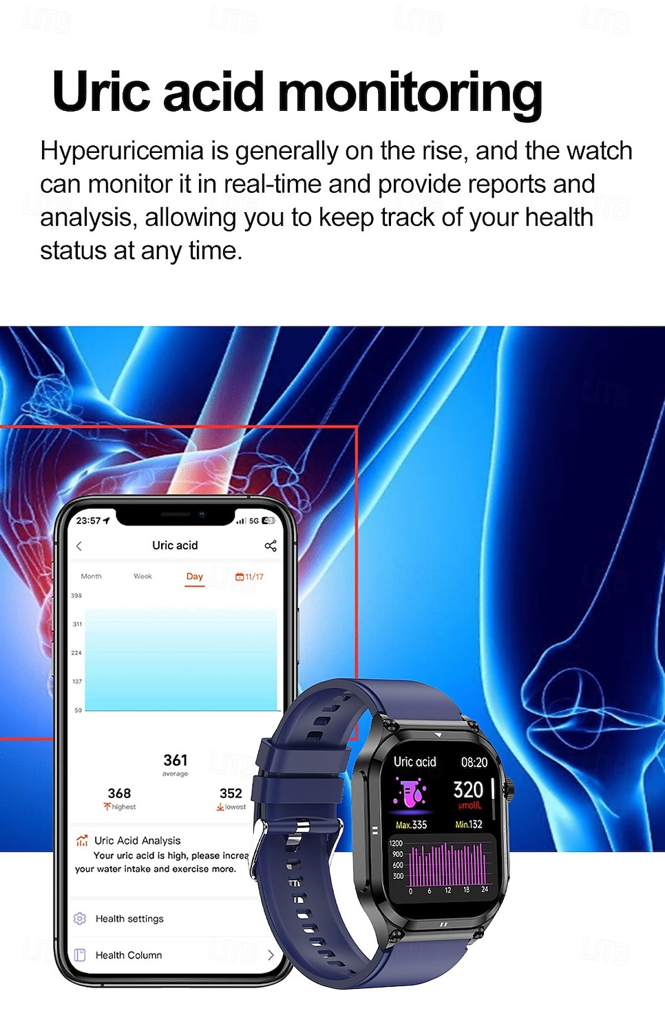iMosi ET281 Smart Watch 2.04 inch Smartwatch Fitness Running Watch Bluetooth ECG+PPG Temperature Monitoring Pedometer Compatible with Android iOS Women Men Long Standby Hands-Free Calls Waterproof 2025 - $75.99 –P10