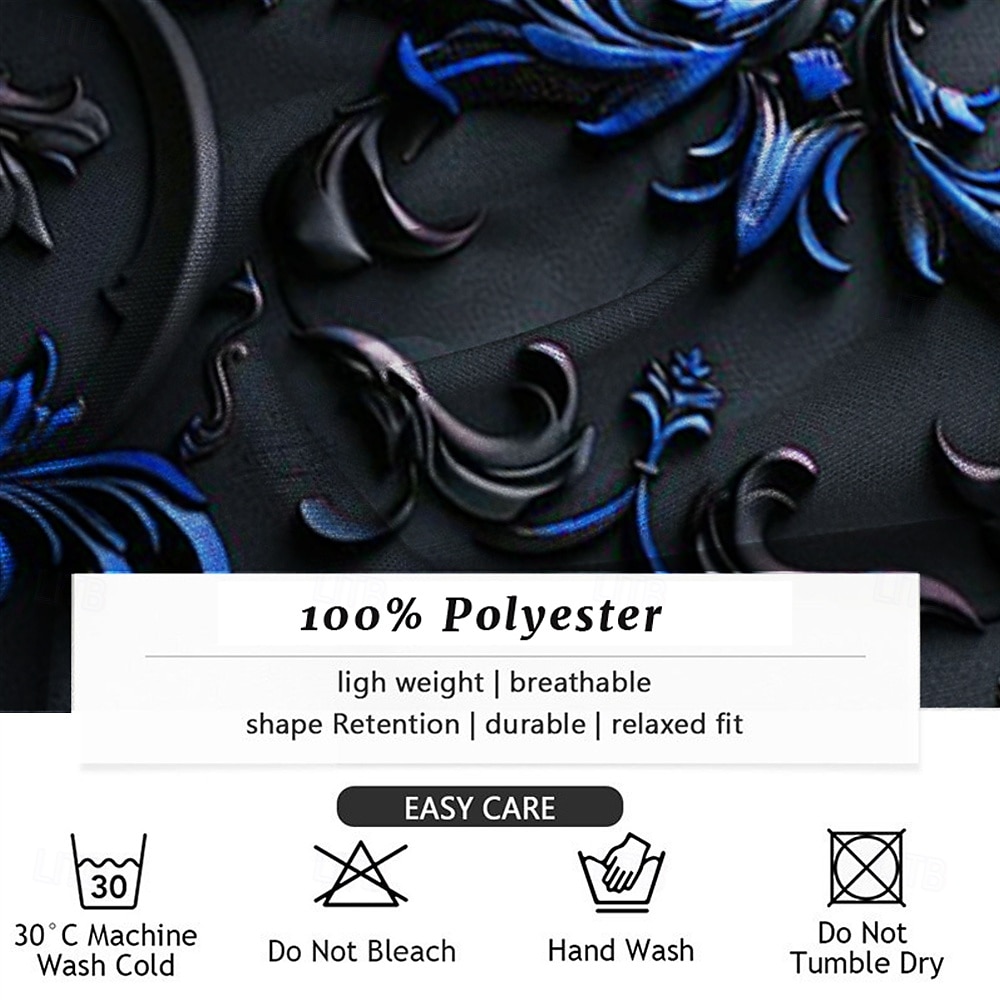 Halloween Voor heren Overhemd met knopen Lange mouw Donkere Feestavondkleding Herfst Lente zomer Overhemdkraag Dichtknopen 3D-afdrukken Rood blauw Paars Groen 2025 - $8.59 –P6