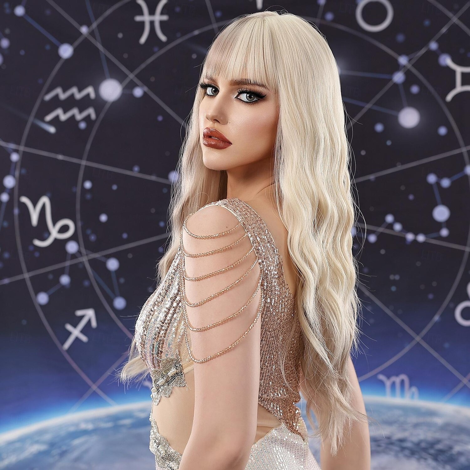 Synthetische pruiken Uniformen carrière Kostuums Prinses Gekruld Golvend Middelste stuk Gelaagd kapsel Machinegemaakt Pruik 61.0 cm Lichtbruin Synthetisch haar Dames Cosplay Feest Modieus Bruin 2025 - $25.99 –P3