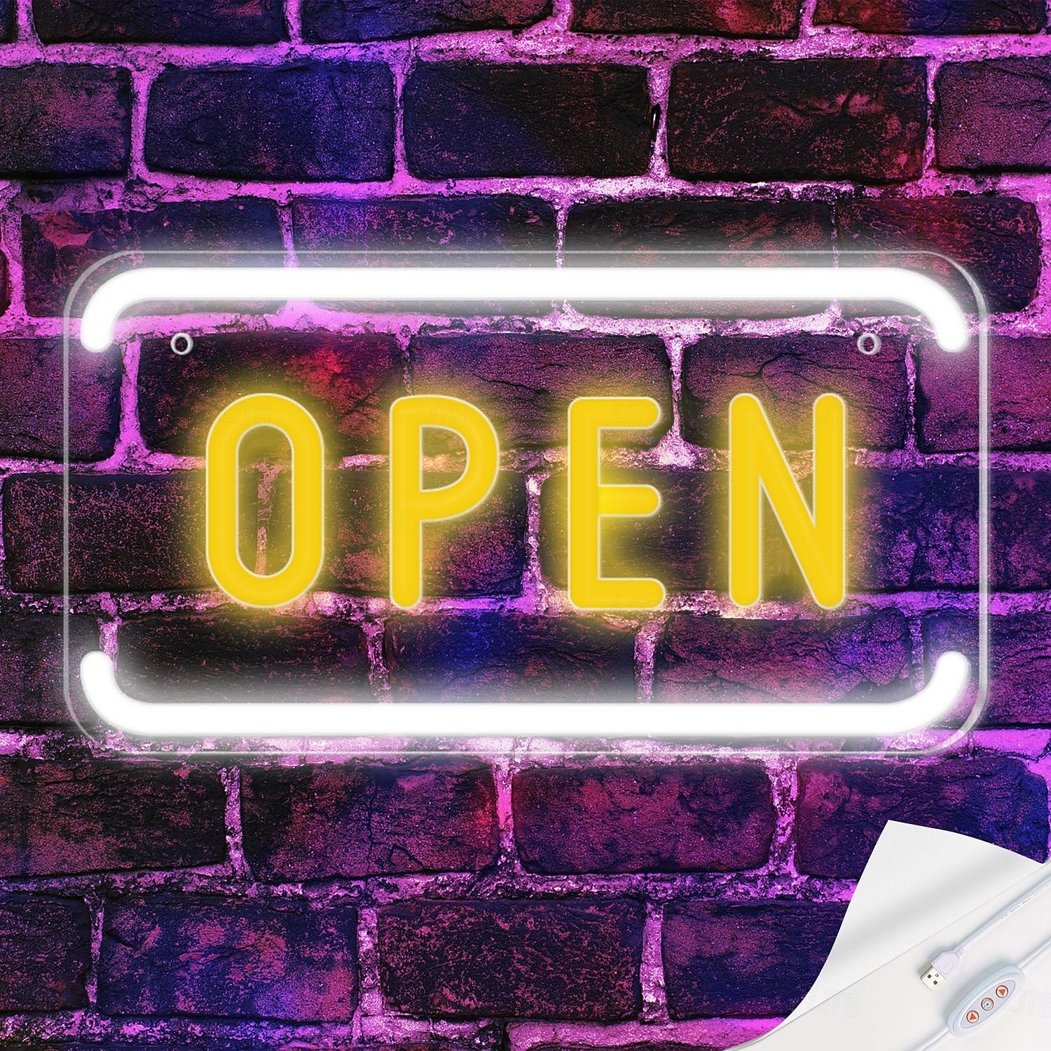 2025年 オープンネオンサイン LED ビジネスネオンオープンサイン ウォールライト アート装飾 斬新なナイトネオンランプ USB ワイヤーで駆動 バー、店舗、コーヒーショップ、ホテル、屋外装飾用  コレクション – $25.99 –P6