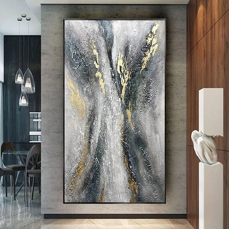 handgefertigte abstrakte Goldgemälde auf Leinwand reichhaltiges handgemaltes strukturiertes Acrylgemälde moderne Wandkunst Ölgemälde handgemaltes Kunstwerk Gemälde für Wohnzimmer Schlafzimmer 2025 - $116.99 –P5