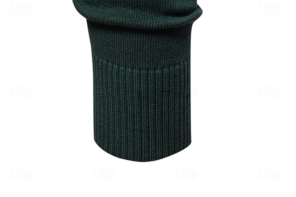 Herren Pullover Reißverschluss-Pullover Gerippt Stricken Normale Oberteile Reißverschluss Einfarbig Gerollter Kragen Strickware Täglich Outdoor Sport & Outdoor Bekleidung Frühling & Herbst Schwarz 2025 - $25.99 –P4