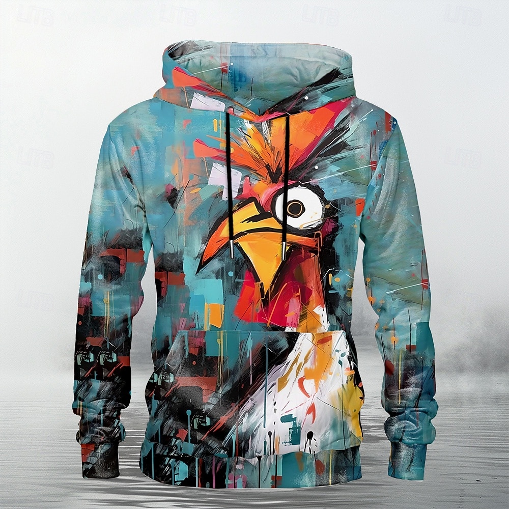 Men's Animal Funny Hoodie Hoodies Sweatshirt Fashion Long Sleeve Crew Neck Blue Fall Winter Designer S M L XL XXL XXXL 2026 - $30.99 –P1
