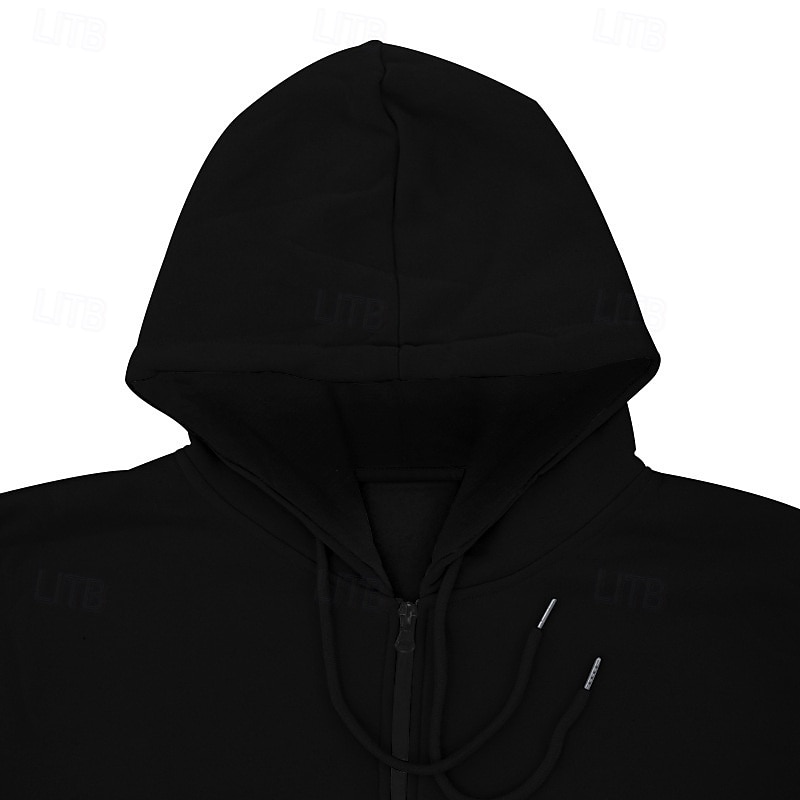 Per uomo Felpa con cappuccio a zip intera Felpa con cappuccio e zip Felpa con cappuccio in pile Nero Blu marino Cachi Grigio chiaro Con Cappuccio Semplice Con zip Tasca Sport & Outdoor Quotidiano del 2025 a $26.99 –P12