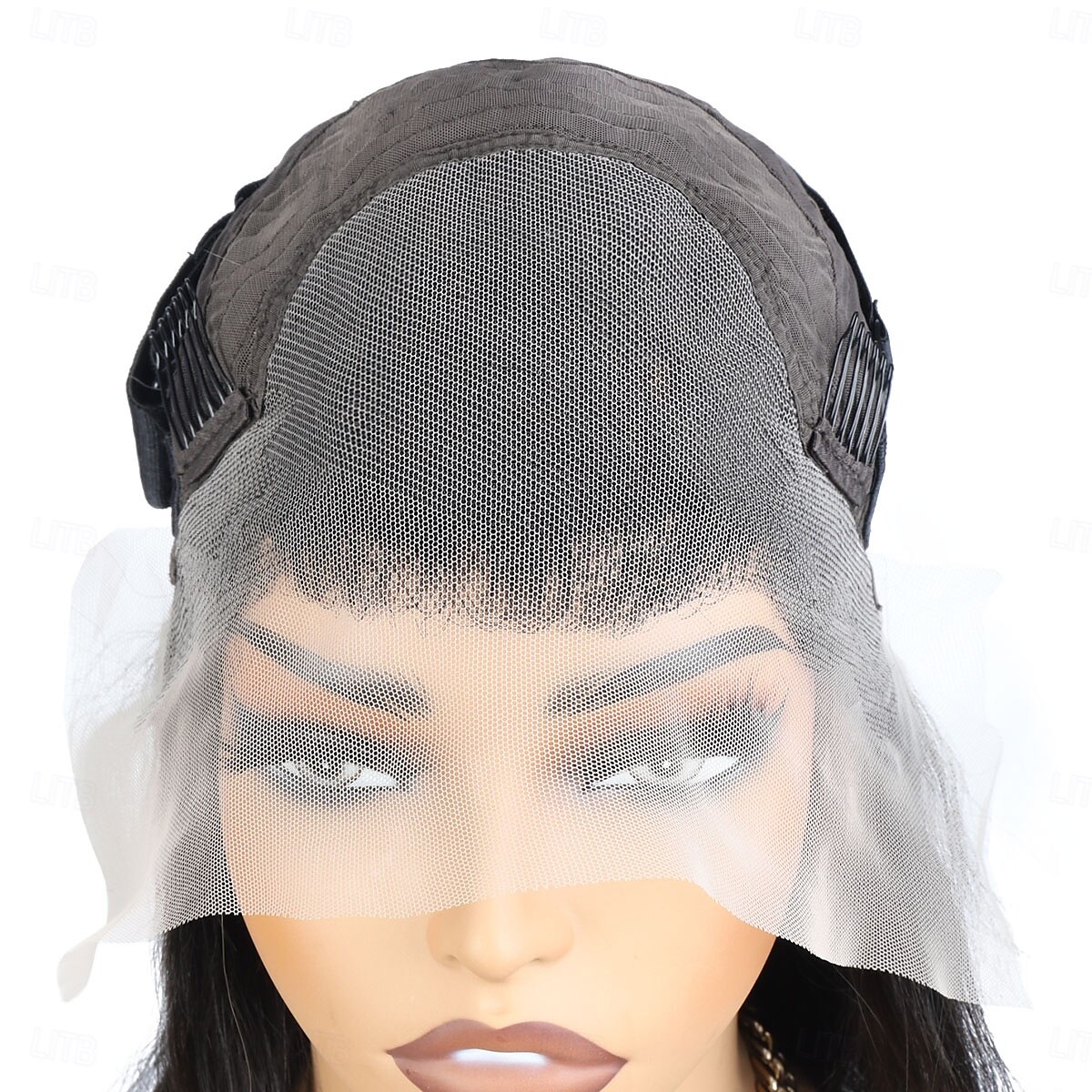 13x4 lace front pruik van echt haar, 4c-krullend golvend natuurlijk haar, 150% dichtheid met 4c babyhaar 2025 - $314.69 –P6