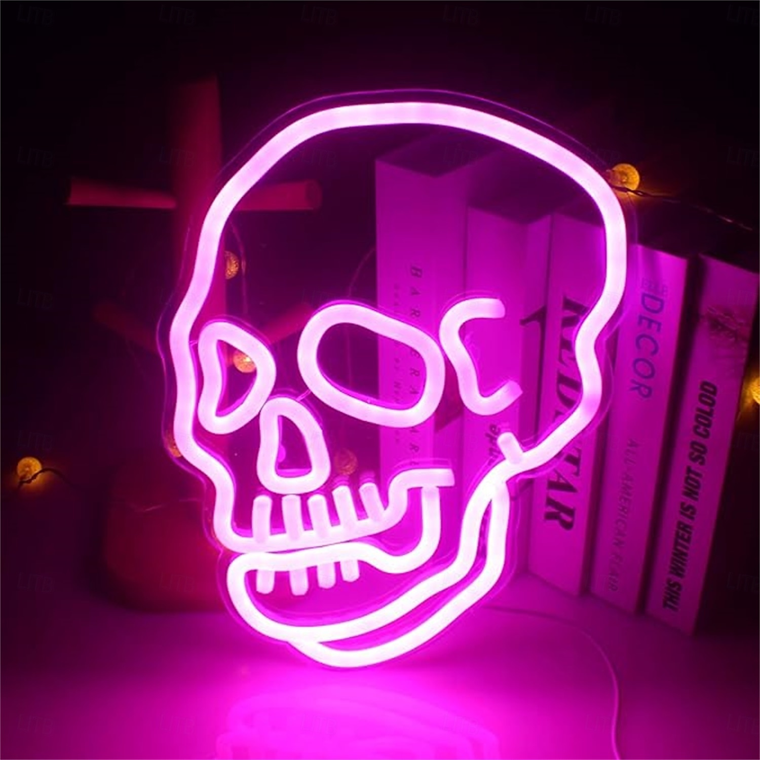 halloween neonskylt rosa led skylt skelett skalle neonljus spöke led neonskylt usb-driven switch lysa upp neonskyltar för väggdekoration sovrum halloween födelsedagsfest leverans 2025 - $42.99 –P4