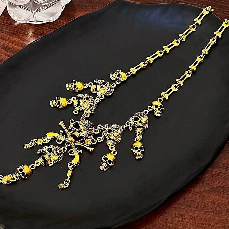 Gargantilhas cromada Mulheres Punk Moda Personalizada Geométrico Forma Geométrica Colar Para Festa dia das Bruxas Bandagem de 2025 por $16.99 –P1