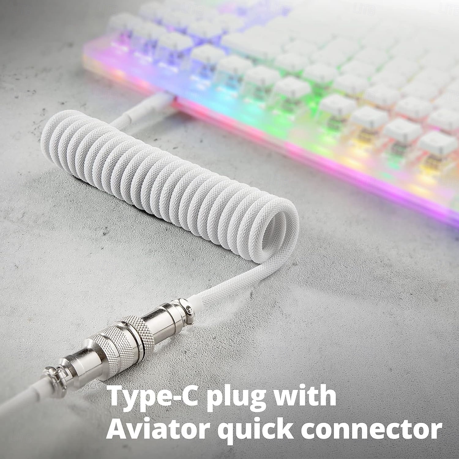 Keyboard Coiled USB C Cable for Gaming Keyboard Double-Sleeved Mechanical Keyboard Cable with Detachable Metal Aviator 1.5M USB-C to USB-A 2025 - $27.99 –P5