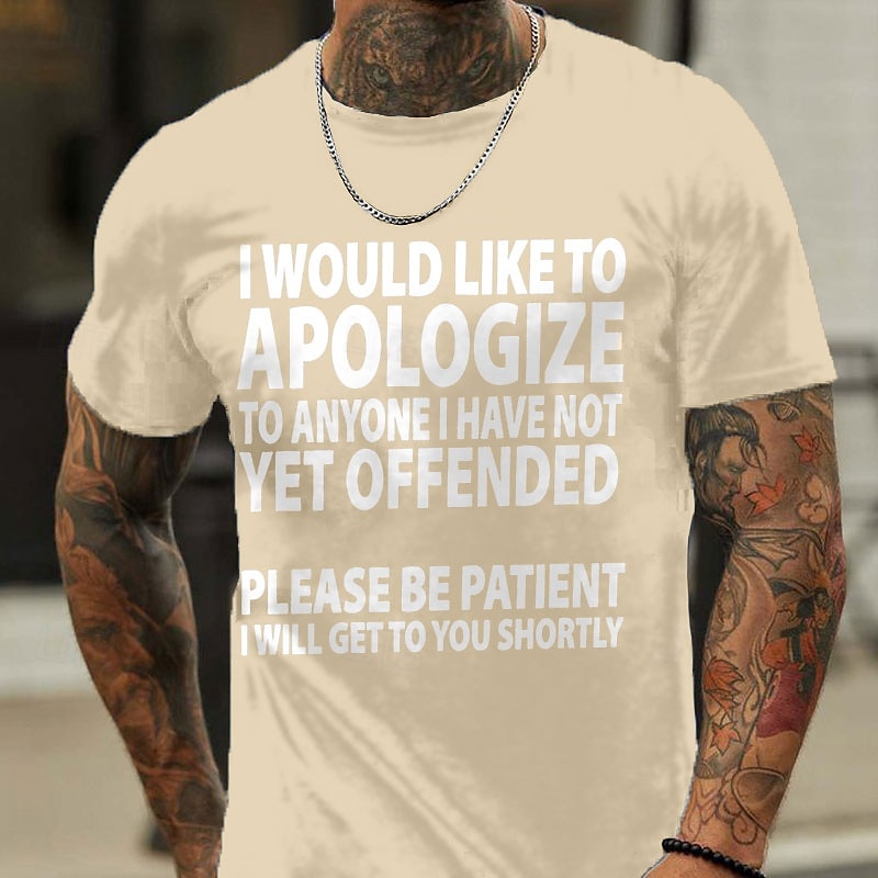 2025年 男性用 レタード Tシャツ カジュアルスタイル コットン１００％ 半袖 グラフィック シャツ ワイン ヘザーグレー ブラック 快適なTシャツ バケーション カジュアル ファッションデザイナーの衣類  コレクション – $15.99 –P11