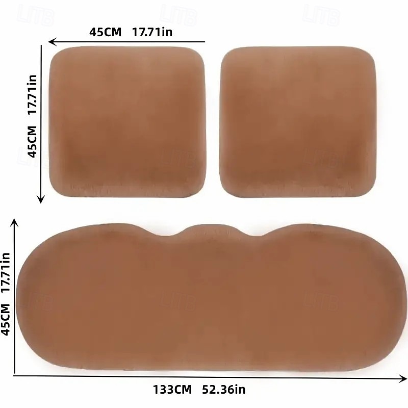 Autositzauflage Winterplüsch dicke Isolation Universeller Kaninchenhaarkleber Halbpakkung fünf Sitze 3-teiliges Set 2025 - $34.99 –P9