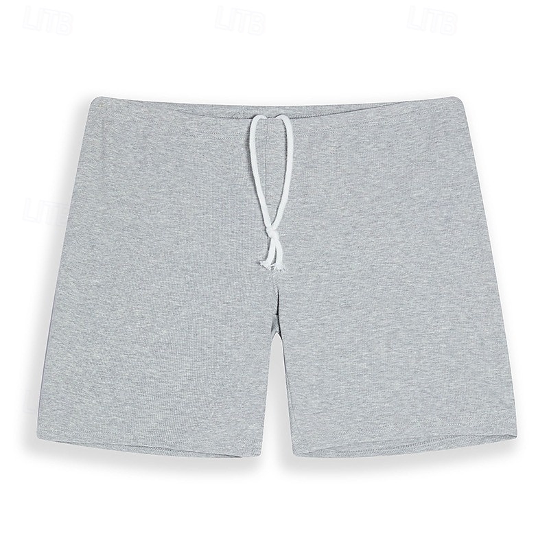 Men's Sweat Shorts Shorts Bermuda shorts Drawstring Elastic Waist Plain Comfort Sports Short Yoga Daily Gym Athleisure White Khaki Micro-elastic 2025 - $17.99 –P1