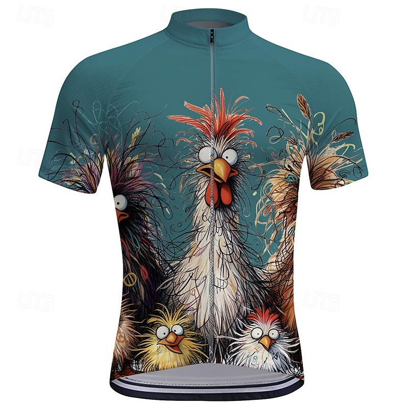 Per uomo Maglia da Ciclismo Animale Manica Corta Bicicletta Maglietta Top con 3 tasche posteriori Mountain Bike MTB Ciclismo su strada Asciugatura Rapida Cerniera Frontale Assorbente Gli sport Nero del 2026 a $30.99 –P3