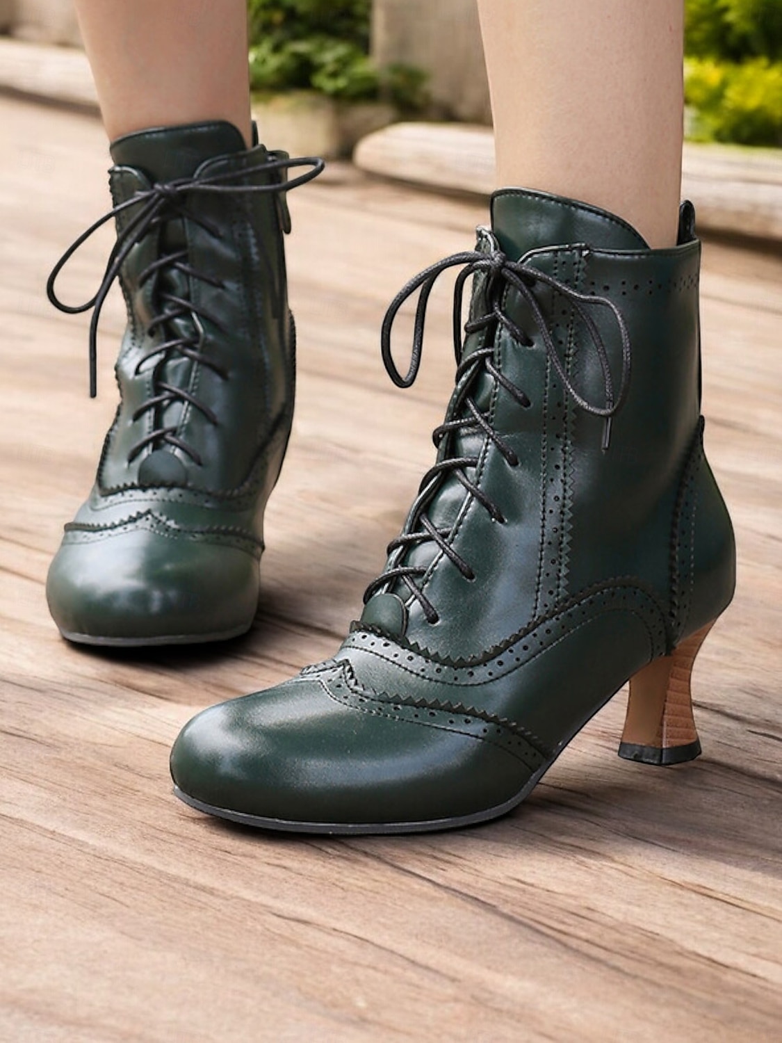 stivaletti allacciati in finta pelle in stile vittoriano da donna - calzature eleganti per eventi a tema vintage e per l'uso quotidiano del 2026 a $54.99 –P6