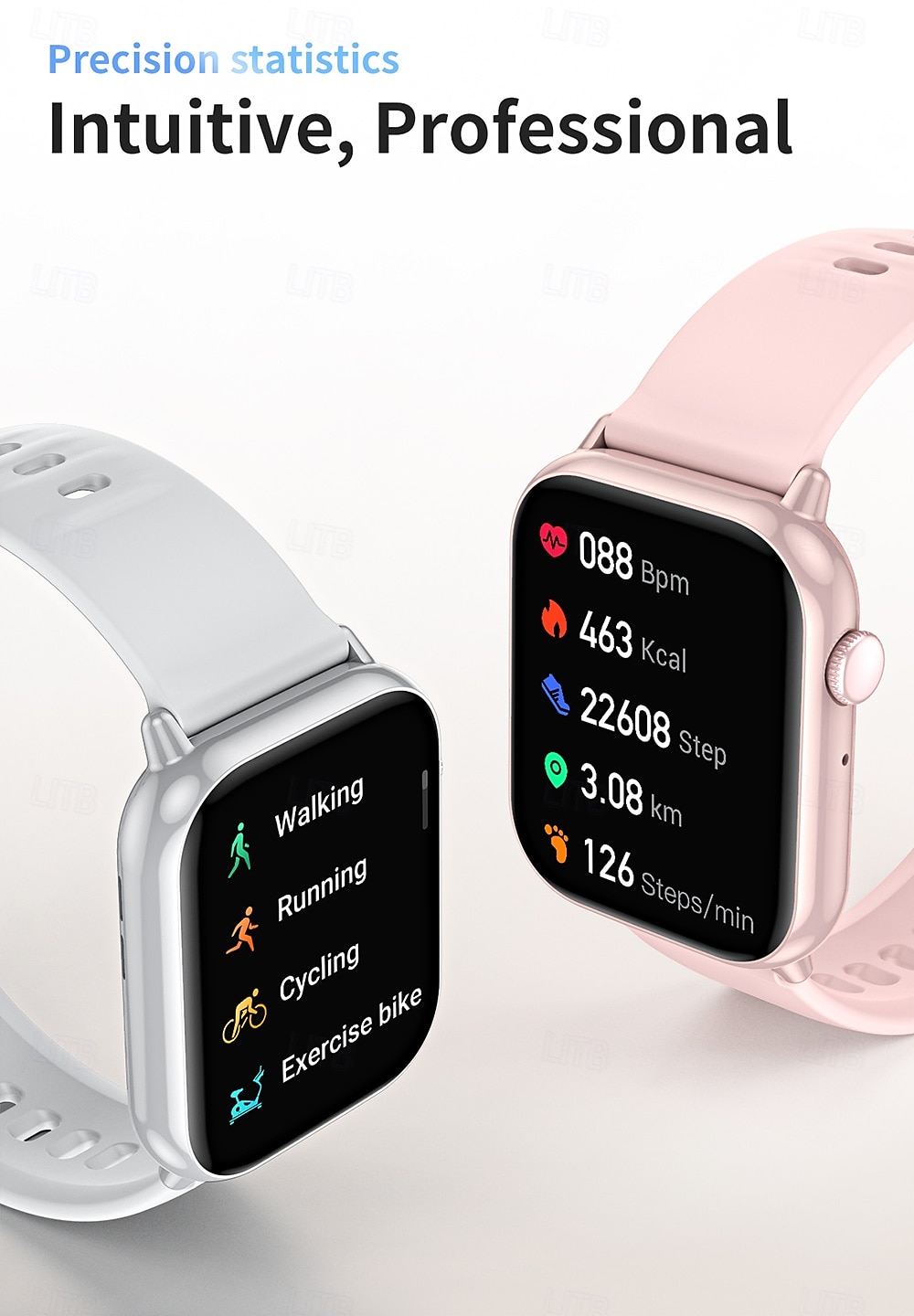 iMosi HD15 Smart Watch 1.75 inch Smartwatch Fitness Running Watch Bluetooth Pedometer Call Reminder Activity Tracker Compatible with Android iOS Women Men Hands-Free Calls Waterproof Media Control 2025 - $37.99 –P10