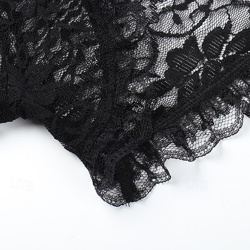 Retrò Vintage Gothic Lolita Mascherata Scialli Ragazza gotica Pizzo Costume Per donna Fantasia Stile Steampunk Mascherata Festa / Sera Adulti Scialle del 2026 a $28.99 –P6