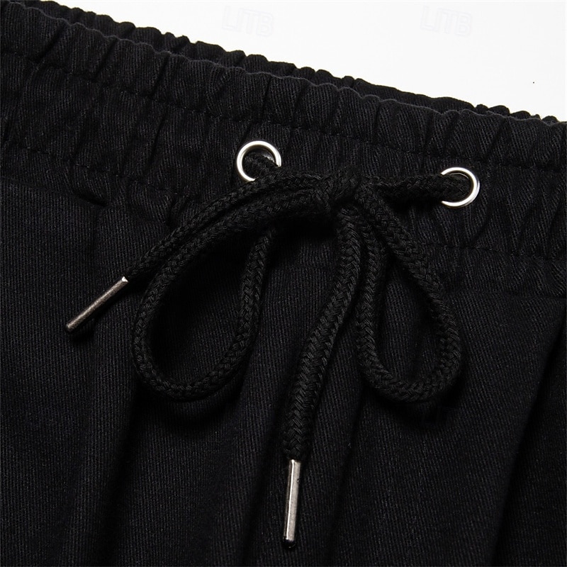 Voor heren Cargoshorts Korte broek Casual korte broek Wandelshorts Zak Trekkoord Elastische taille Effen Kleur Knielengte Buitensporten Hardlopen Streetwear Stijlvol Leger groen Zwart 2025 - $18.99 –P7