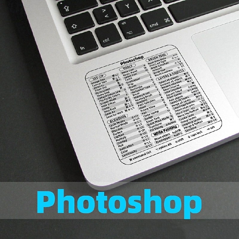 Shortcuts Sticker Keyboard Stickers for MAC Chromebook Word Photoshop Audition Illustrator Premiere Pro After Effects No-Residue Laminated Vinyl Shortcut Stickers 2025 - $12.99 –P5