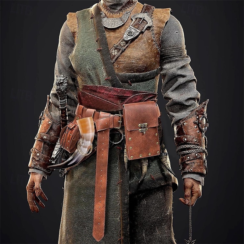 Středověké Renesanční Pásek Maškarní kostým Pánské Dámské Keltské Viking předvečer Všech svatých Karneval Výkon LARP Dospělé Pásek Taška Pochva 2025 - $27.99 –P11