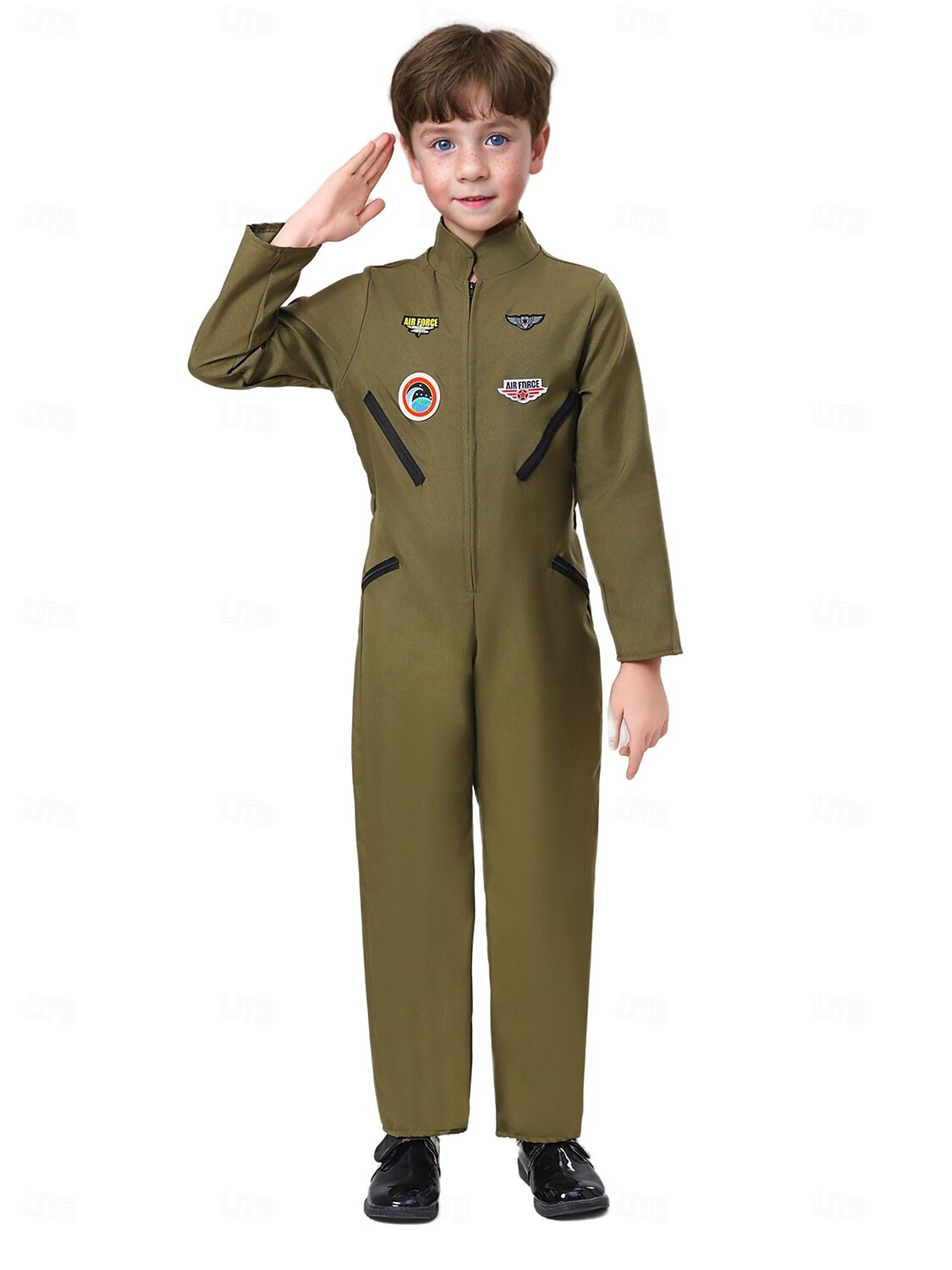 Pilot Faschingskostüme Kostüm Jumpsuit Kinder Jungen Cosplay Leistung Maskerade Einfaches Karnevalskostüm 2025 - $36.99 –P4