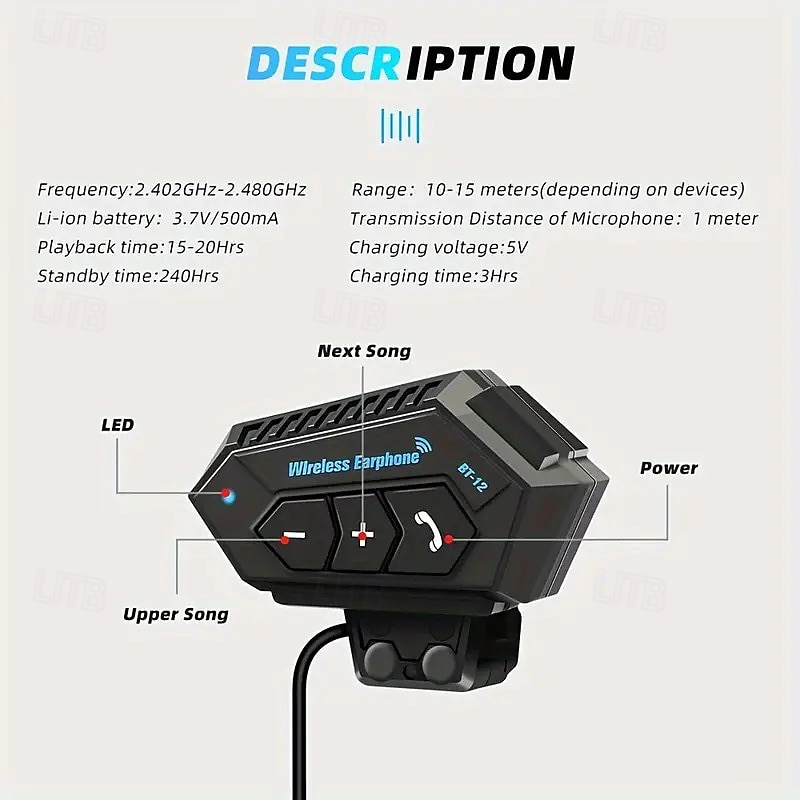 Motorcycle Helmet Bluetooth Headset Wireless Riding Music Headset Waterproof Noise Reduction 2025 - $61.99 –P3