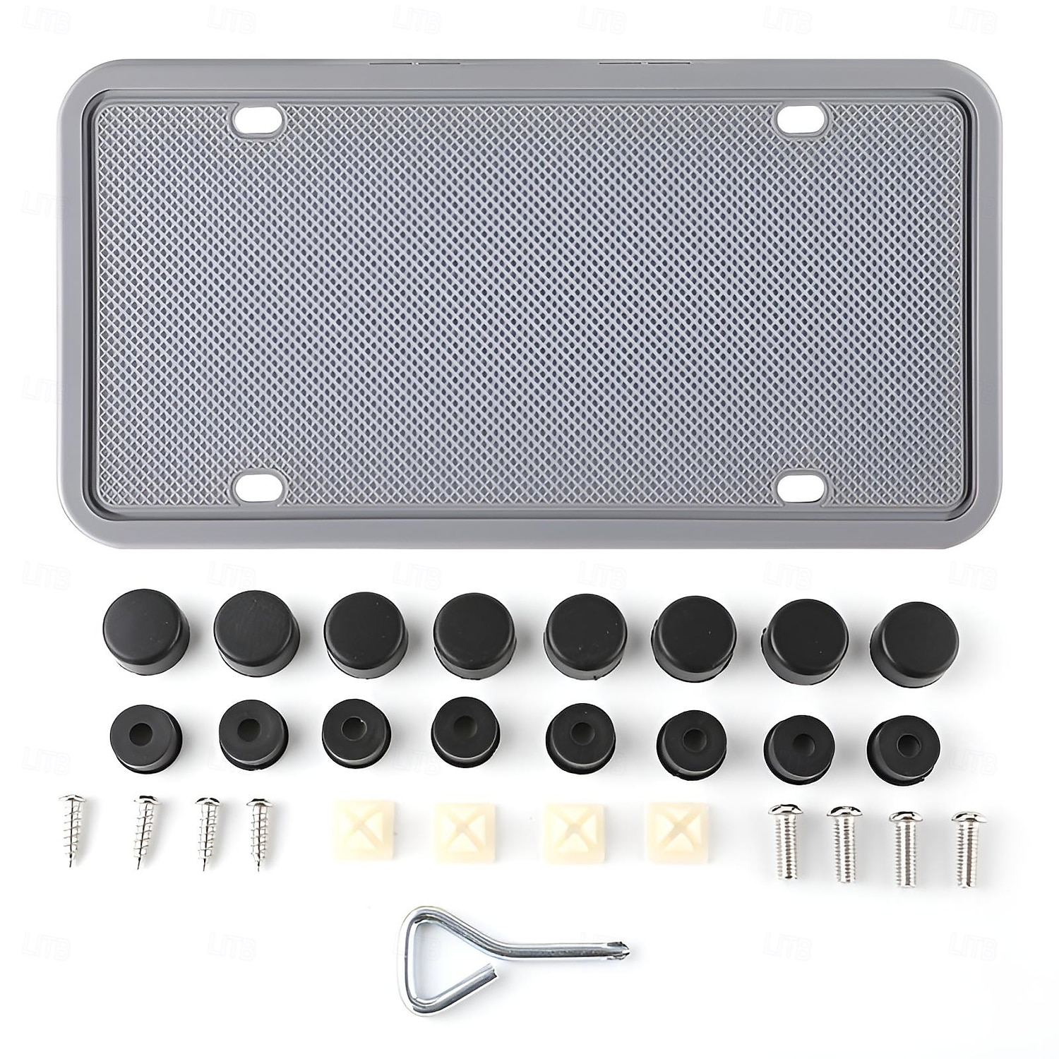 supporto per targa posteriore auto supporto per targa supporto per targhetta impermeabile copertura per etichetta targa in gomma standard USA del 2025 a $26.99 –P7