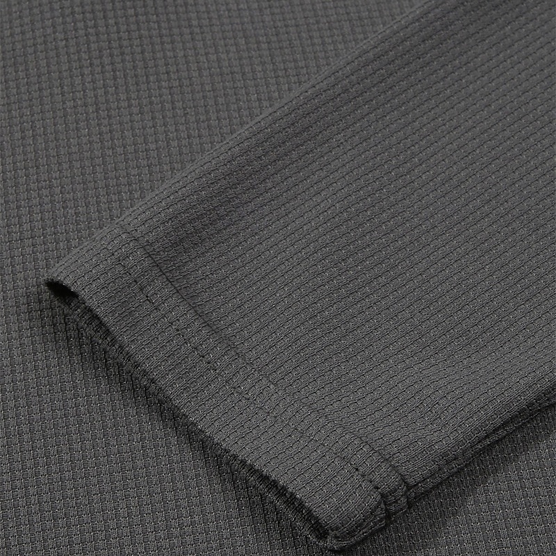 Herren Waffel-Poloshirt Golfhemd Arbeit Casual Ständer Langarm Basic Modern Farbblock Patchwork Taste Frühling & Herbst Regular Fit Schwarz Weiß Wein Marinenblau Dunkelgrau Armeegrün Waffel-Poloshirt 2025 - $20.99 –P12