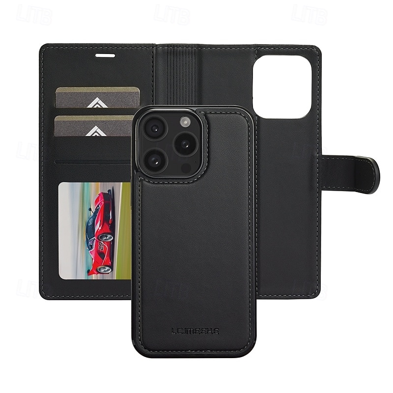 telefone Capinha Para iPhone 17 Pro Max 17 Air 16 15 14 Pro Max Plus 13 12 11 Pro Max Capa traseira Capa para Cartão Wallet Com Suporte Destacável com pulseira Retro TPU Couro PU de 2025 por $13.99 –P5