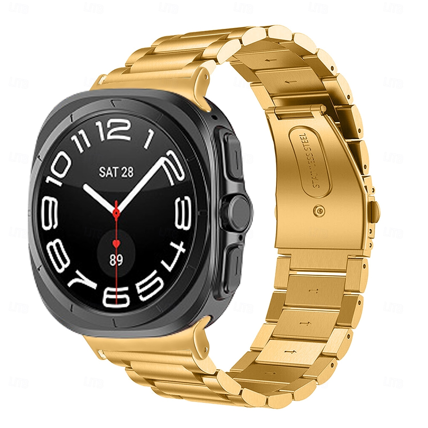 Watch Band for Samsung Galaxy Watch Ultra 47mm Stainless Steel Replacement Strap Men Vintage Business Band Wristband 2025 - $20.99 –P12