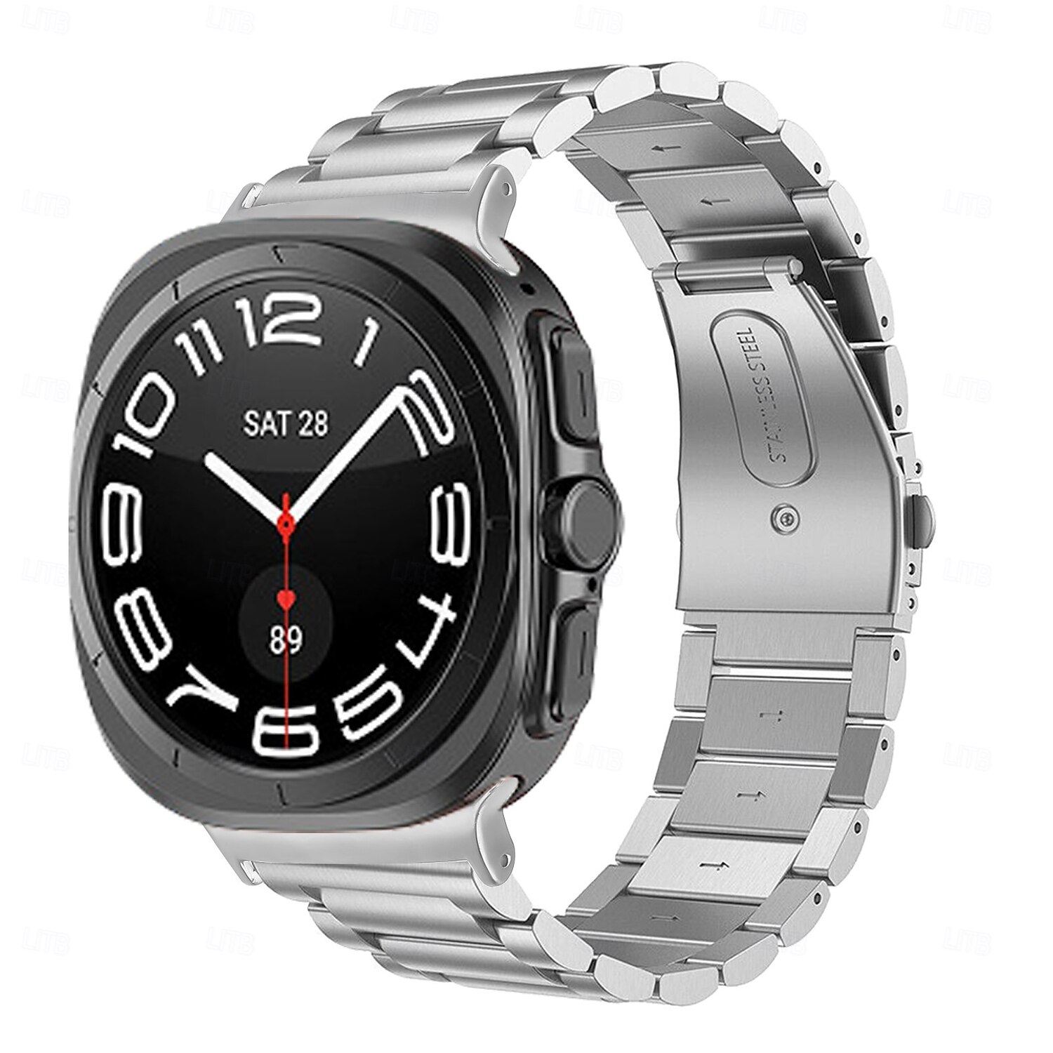 Watch Band for Samsung Galaxy Watch Ultra 47mm Stainless Steel Replacement Strap Men Vintage Business Band Wristband 2025 - $20.99 –P2