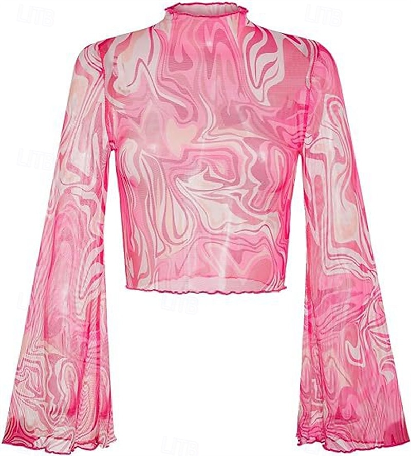 Retrò Vintage Anni '70 Disco Crop Top Hippie Stampa Per donna Giorno dei Re Mascherata Festa / Sera Parata dell'Orgoglio Mese dell'orgoglio Adulti Top del 2025 a $17.99 –P10
