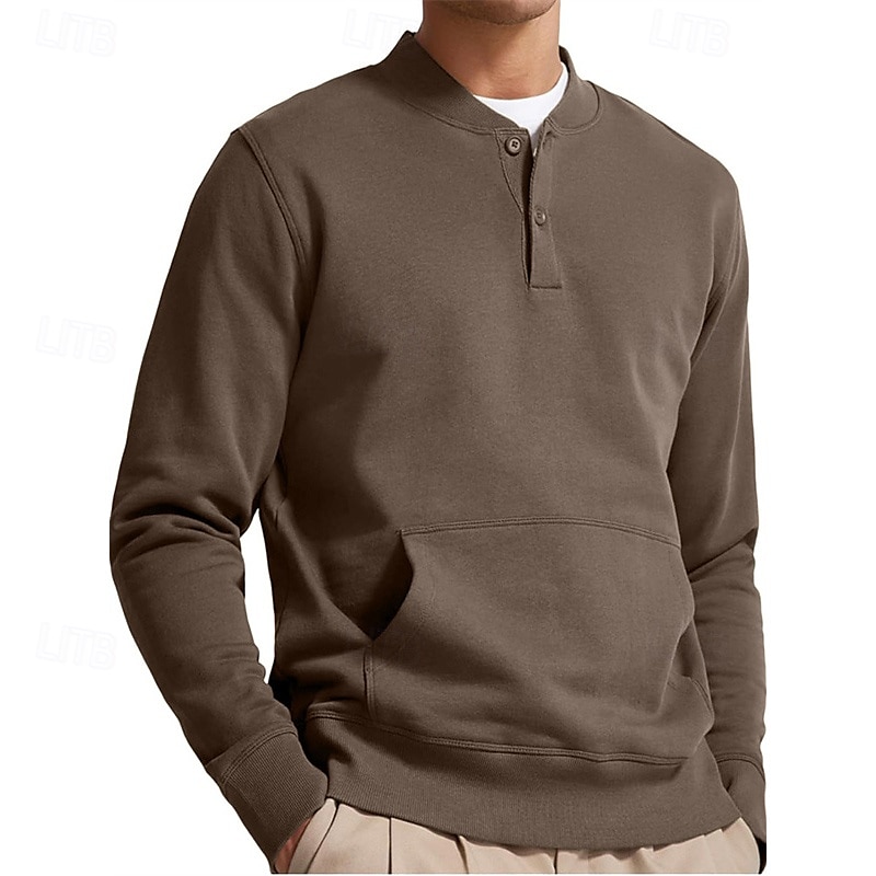 Hombre Sudadera Albaricoque Blanco Rosa Verde Ejército Morado Cuello Mao Plano Bolsillo delantero Deporte Diario Festivos Ropa de calle Básico Casual Primavera & Otoño Ropa Sudaderas con capucha 2025 - $32.99 –P8