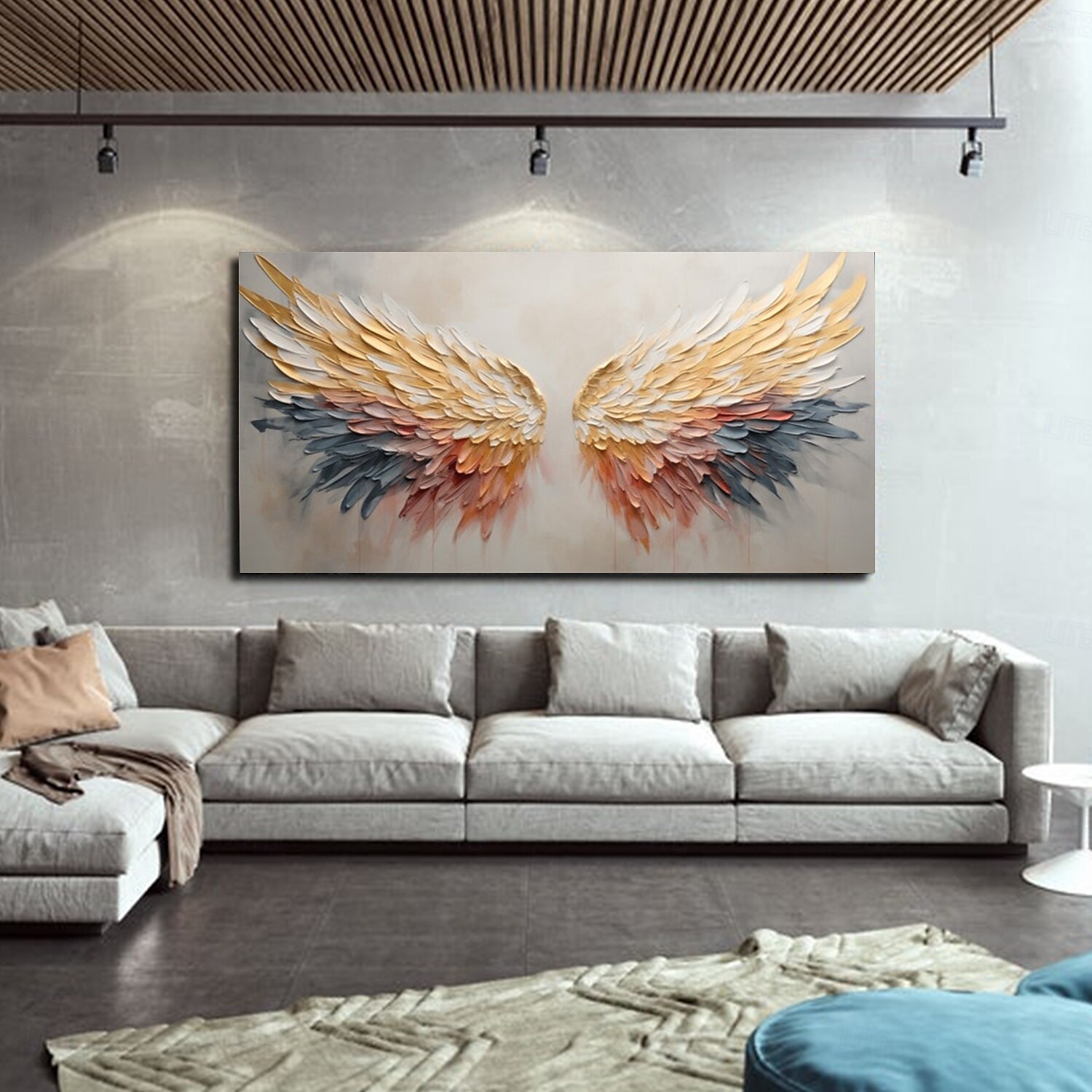 Ölgemälde handgefertigt handgemalt Wandkunst abstrakte Messer Malerei Landschaft grau Wohndekoration Dekor gerollt Leinwand kein Rahmen ungedehnt 2025 - $108.99 –P4