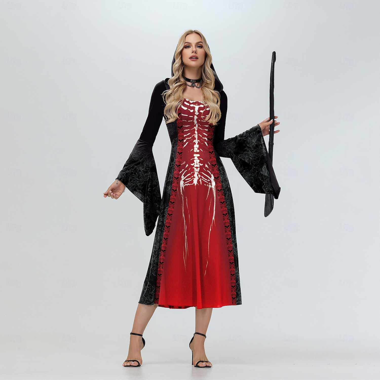 Hokuspokus Hexe Winifred Walpurgisnacht Kleid Erwachsene Damen Punk & Gothic Party / Abend Maskerade Einfaches Karnevalskostüm 2025 - $47.99 –P3