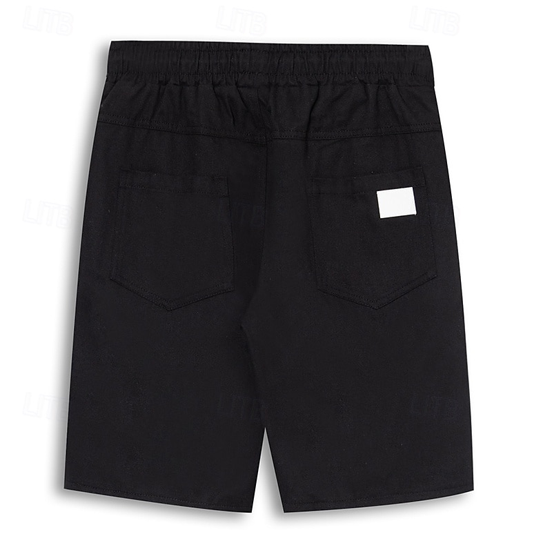 Voor heren Cargoshorts Korte broek Casual korte broek Wandelshorts Zak Trekkoord Elastische taille Effen Kleur Knielengte Buitensporten Hardlopen Streetwear Stijlvol Leger groen Zwart 2025 - $18.99 –P2
