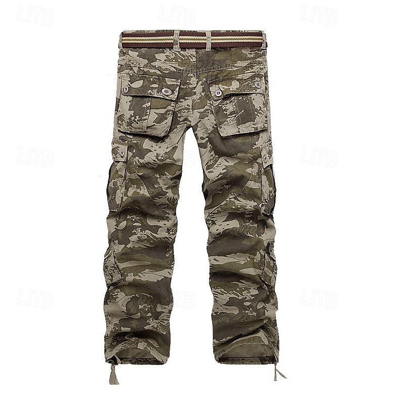 Men's Cargo Pants Trousers Tactical Pants Buttons Multi Pocket Camo Plain Wearable Daily Outdoor Camping & Hiking Fashion Classic Camouflage Khaki 2026 - $38.99 –P4