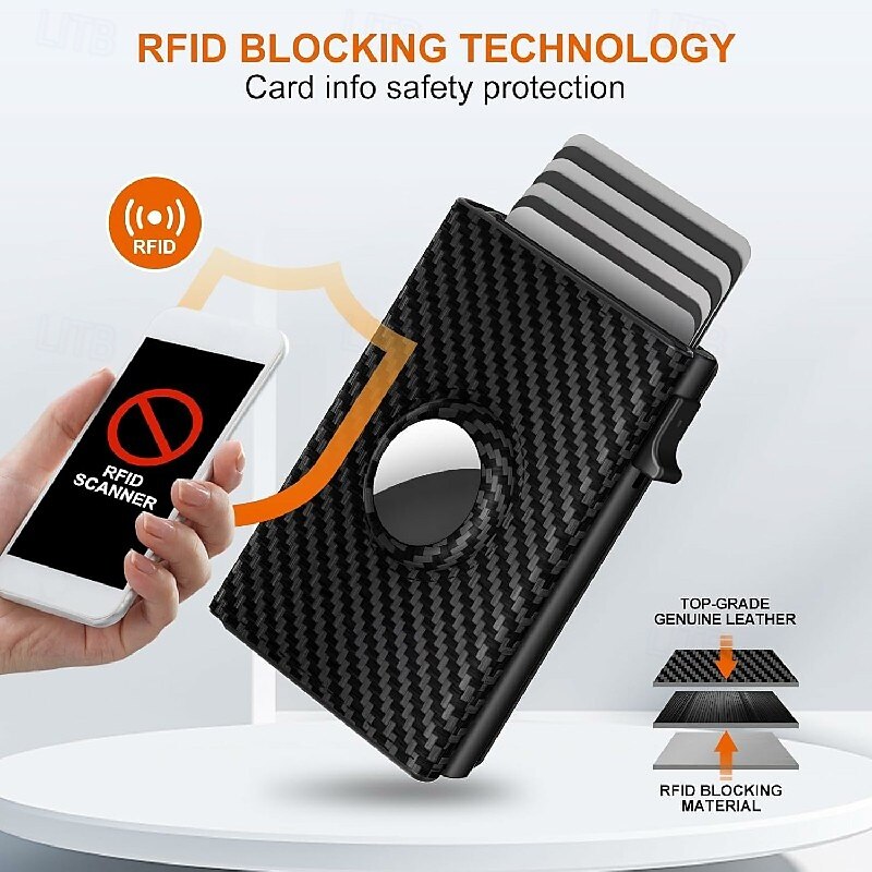 peněženka pro muže držák na kreditní karty rfid blokování vyskakovací pouzdro na karty slim 9-14 kapacita karty id window 2025 - $23.99 –P7