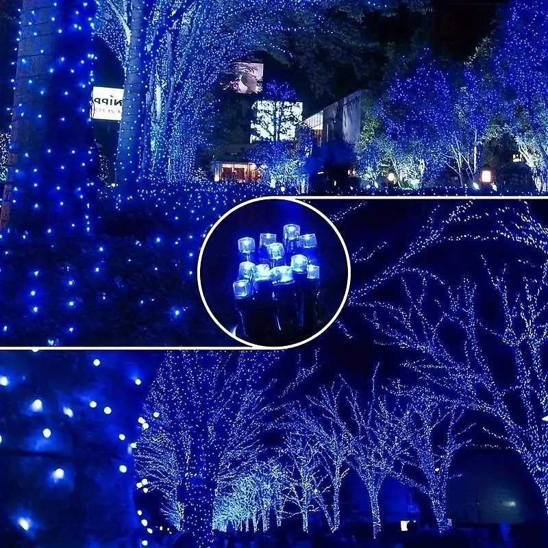 2025年 ソーラーパワーのカラフルなストリングライト 39.37フィート/12メートル 100個のLED付き 8つの照明モード 防水 屋外装飾 ハロウィン ガーデンパーティー 休日 ソーラーストリングライト 屋外 屋内装飾 1/2個  コレクション – $17.49 –P10