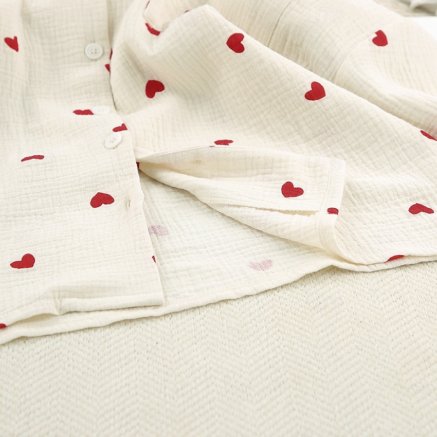 camicie stampate da donna&amp;abiti da notte - cotone grafico casa abiti del 2025 a $41.99 –P17