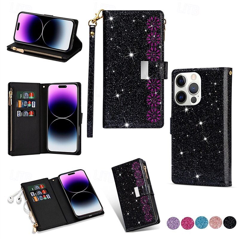 Phone Case For iPhone 16 Pro Max Plus iPhone 15 Pro Max Plus iPhone 14 13 12 11 Pro Max Plus Mini SE Wallet Case with Stand Holder Magnetic Zipper Retro TPU PU Leather 2025 - $24.99 –P7