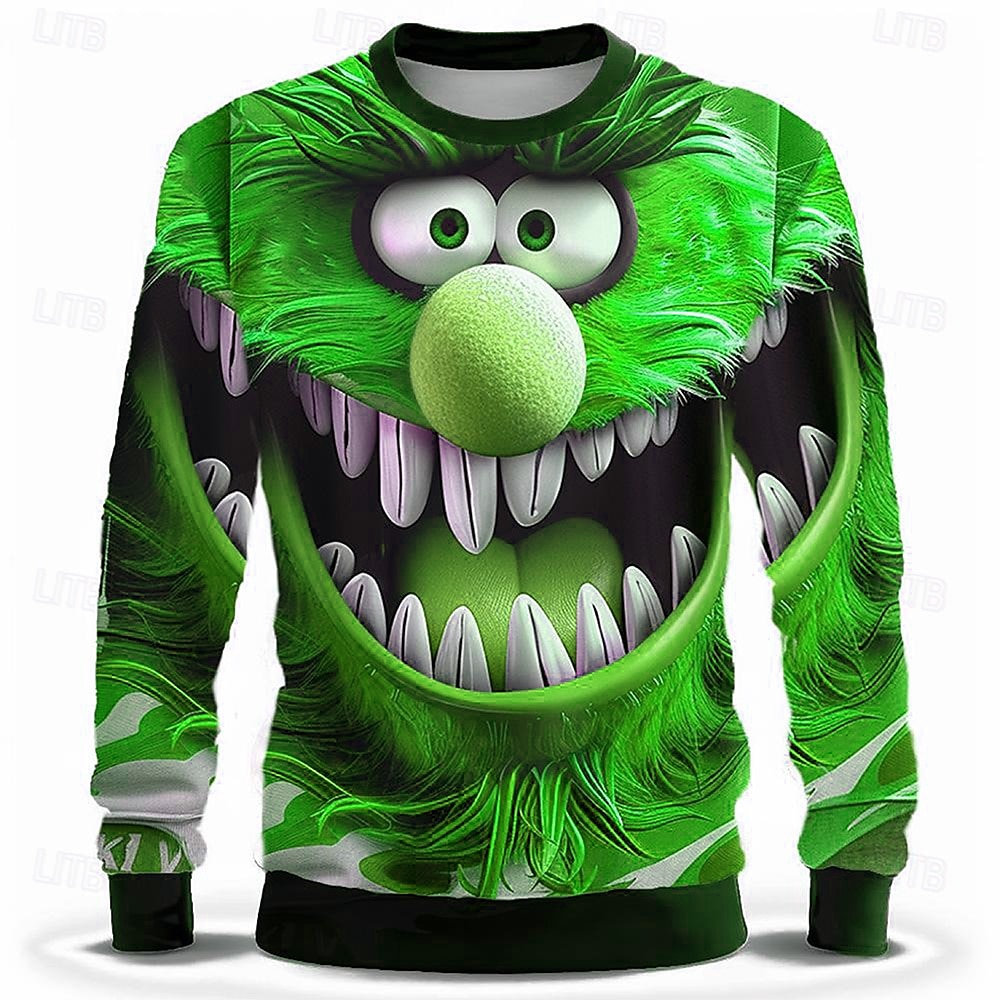 Homme Marrant Sweats à Capuche Sweat shirt manche longue Sweat-shirt Col Ras du Cou Mode 3D effet Automne Hiver de 2025 ? $28.99 –P6
