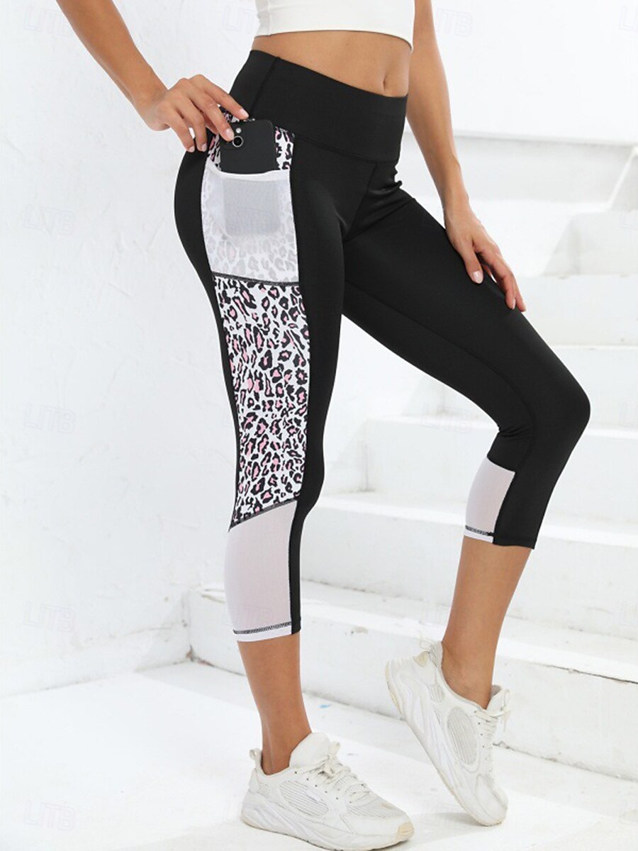 Femme Joggings Chino Mode Vêtement de rue Toute la longueur Taille haute Léopard Poche Ceinture élastique Confortable Doux Micro-élastique Extérieur Plein Air Rose Claire Noir marron Bleu œuf de mer de 2025 ? $13.99 –P6