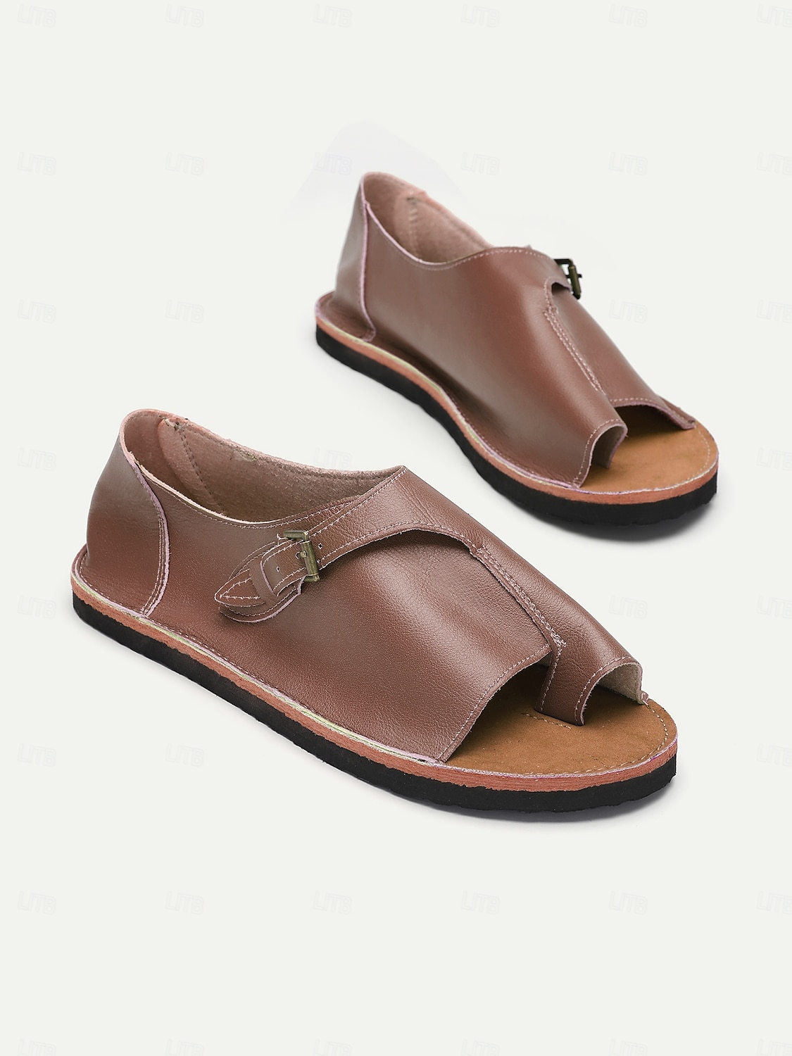 Women's Leather Roman Sandals - Comfortable Casual Summer Footwear with Non-Slip Sole for Beach, Travel, and Everyday Wear 2025 - $24.99 –P4