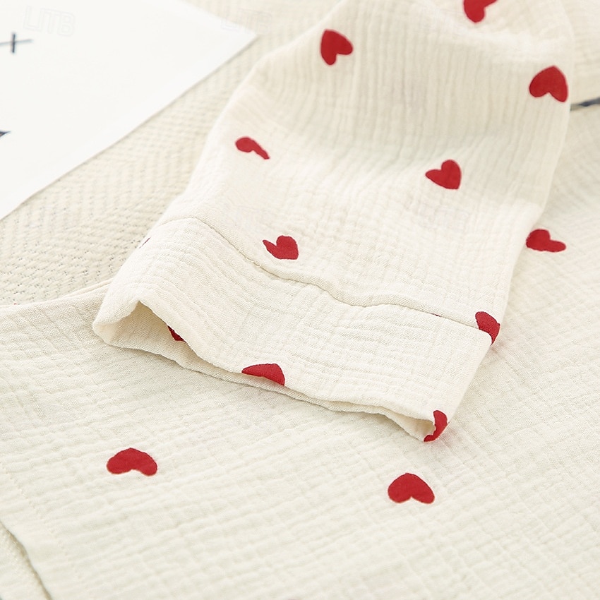 camicie stampate da donna&amp;abiti da notte - cotone grafico casa abiti del 2025 a $41.99 –P14