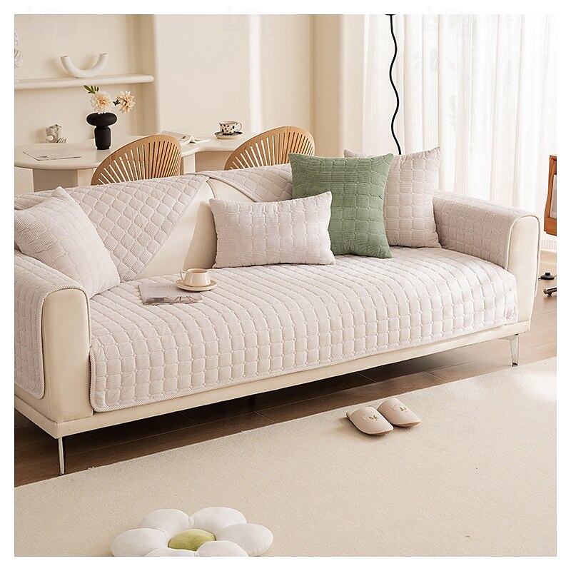 Biscuit Plush Soft Non-Slip Couch Cover - Ultra-Comfortable and Cozy Fabric - Non-Slip Backing for Secure Fit - Protects Your Sofa from Spills, Stains, and Wear - Perfect for Enhancing Home Comfort 2025 - $24.99 –P3