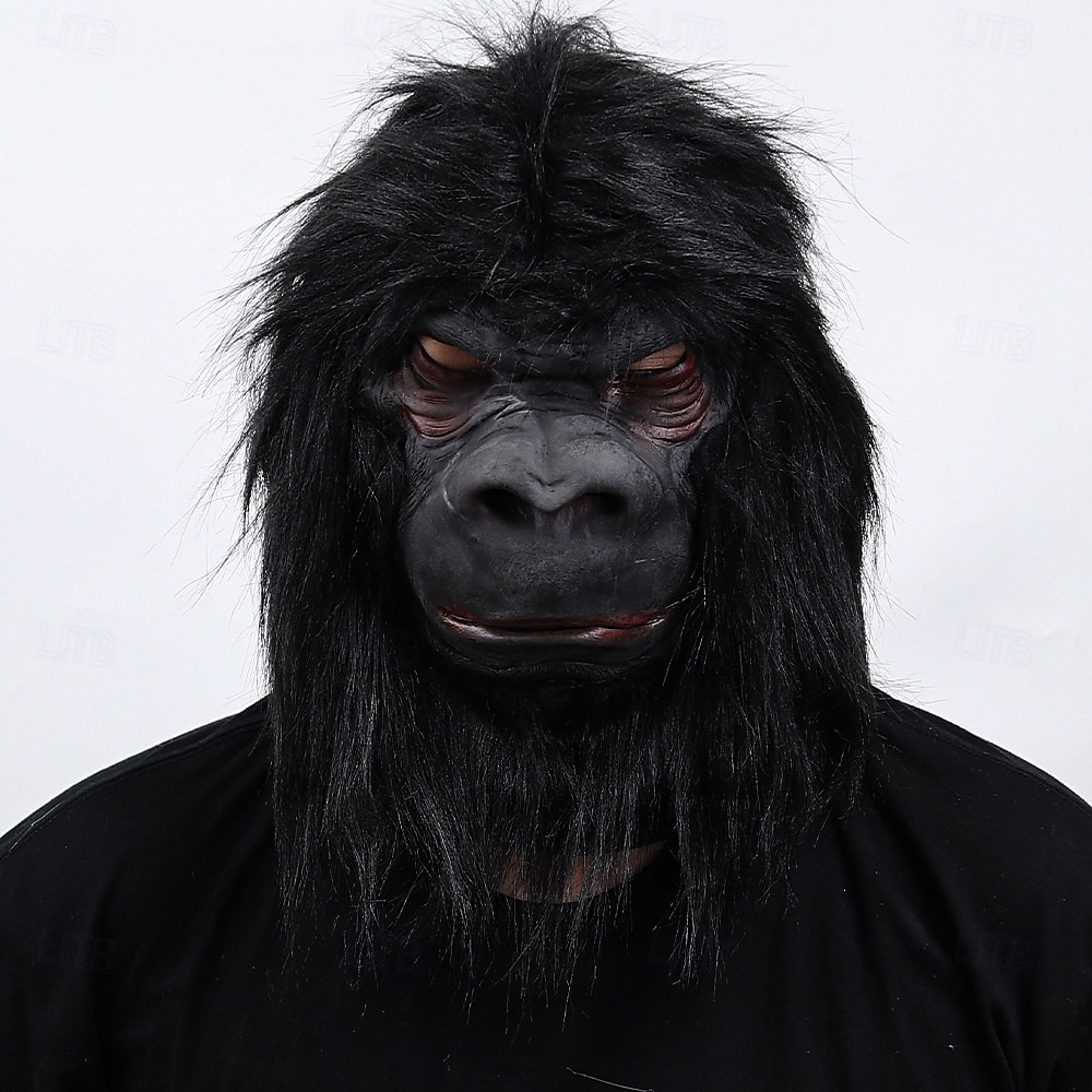 Королевство планеты обезьян King Kong Карнавальная маска Маски Полная голова Взрослые Муж. Жен. Страшный костюм Выступление Для вечеринок Хэллоуин Карнавал Легкий карнавальный костюм 2025 - $29.99 –P4
