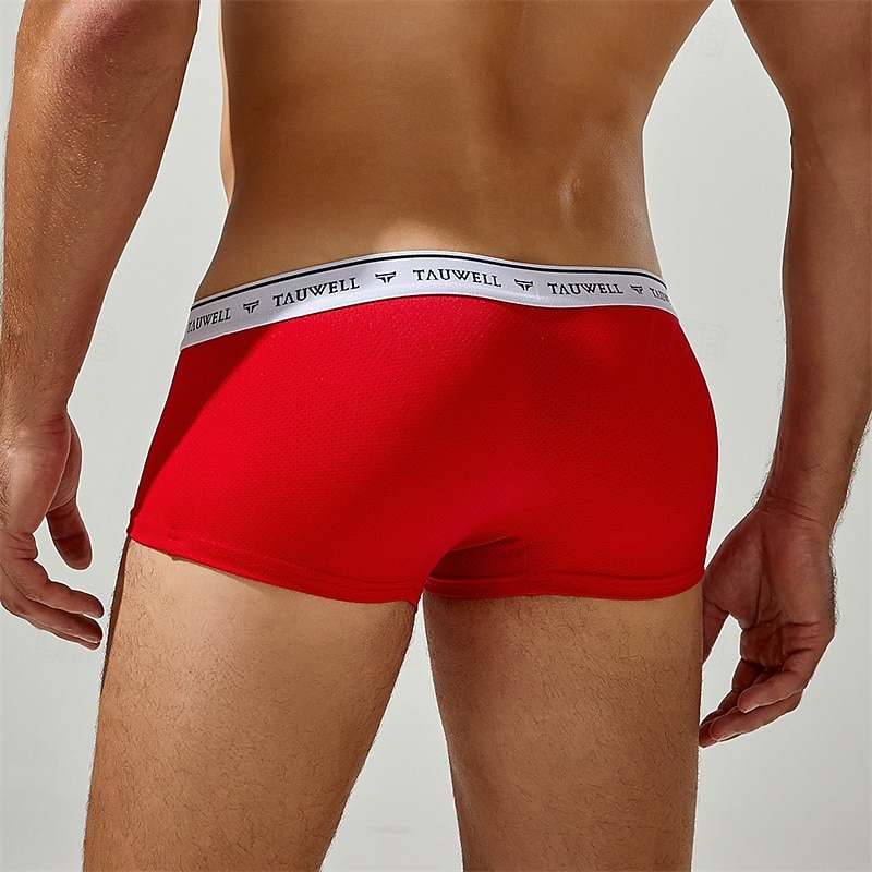 Men's 1 PCS Boxers Underwear Boxer Shorts Patchwork Nylon Breathable Soft Comfortable Color Block Mid Rise Black White 2025 - $10.49 –P15