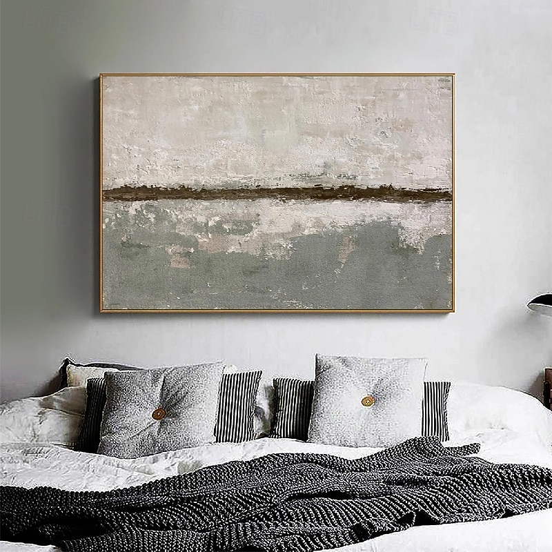 abstraktes Ölgemälde großes handgemaltes beiges Gemälde handgemachtes Wabi-Sabi-Kunstwerk Ölgemälde handgemalt strukturiertes graues Ölgemälde beiges Ölgemälde abstrakte Leinwandkunst moderne 2025 - $108.99 –P6
