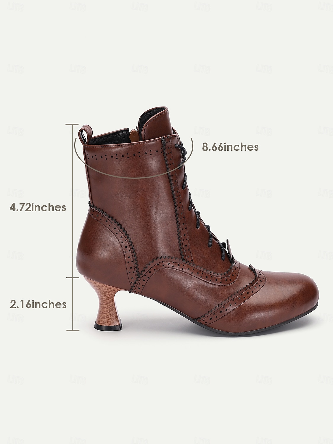 stivaletti allacciati in finta pelle in stile vittoriano da donna - calzature eleganti per eventi a tema vintage e per l'uso quotidiano del 2026 a $54.99 –P7