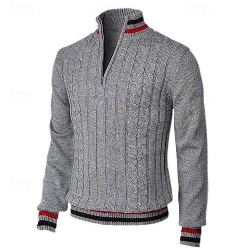 Per uomo Pullover Maglione Maglione lavorato a maglia A coste Maglia Standard Lavorato a maglia Color Block Chiusura lampo quarto Di tendenza Essenziale Da tutti i giorni Appuntamento Abbigliamento del 2025 a €34.99 –P2