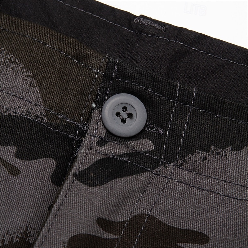 Men's Cargo Shorts Baggy Shorts Multi Pocket 6 Pocket Camouflage Breathable Knee Length Sports Outdoor Streetwear Casual Black Blue 2025 - $23.99 –P9